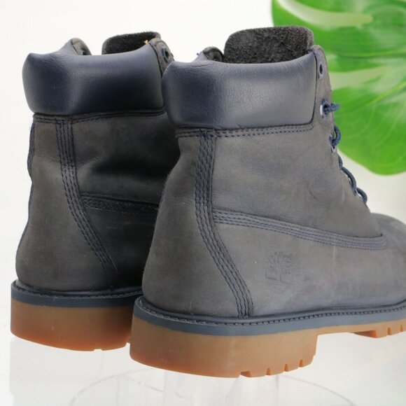 Timberland Mens Waterproof Boot Size 7 Premium 6Inch Blue Leather Insulated - Picture 4 of 12